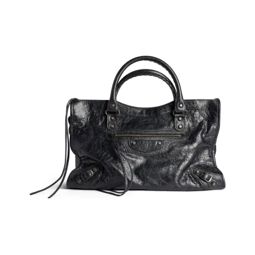 Balenciaga Storico Fine Grained Sheepskin Shoulder Bag Crossbody Bag Handbag Medium Size Women's Black