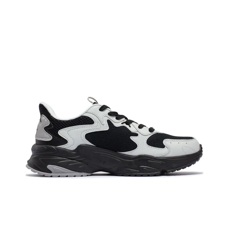 361° Cushioning Slip Resistant Low Top Casual Running Shoes Men's Black Gray-1