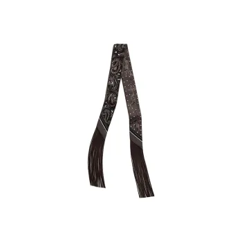 HERMES Mulberry Silk Leather Silk Scarves Women's Cocoa