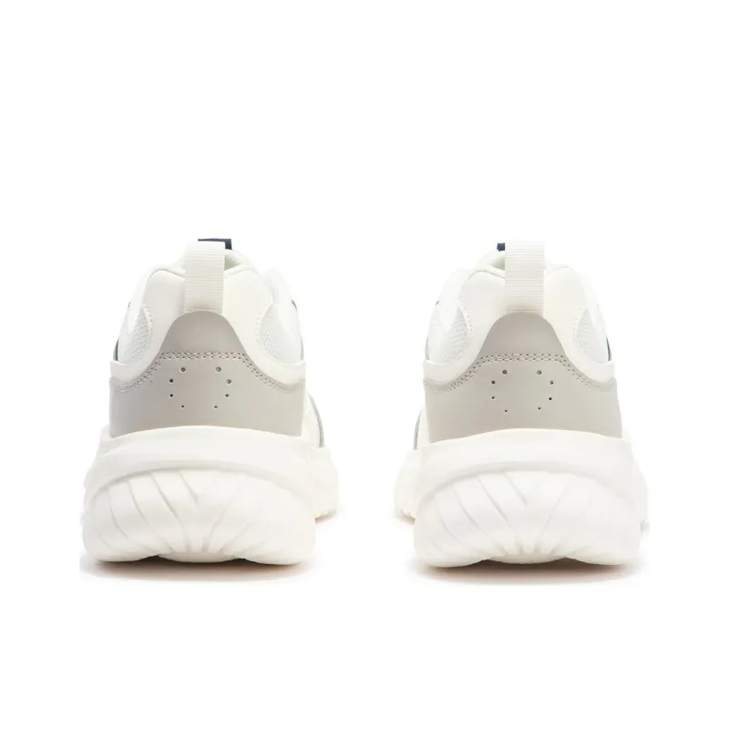 361° Wear-Resistant Slip-Resistant Low-Top Casual Running Shoes Men's White Gray-3