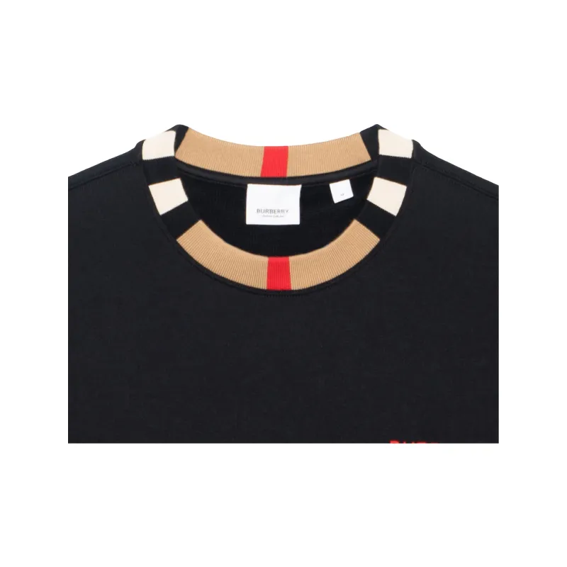 Burberry Long Sleeves Crewneck Pullovers Stripes Black-8