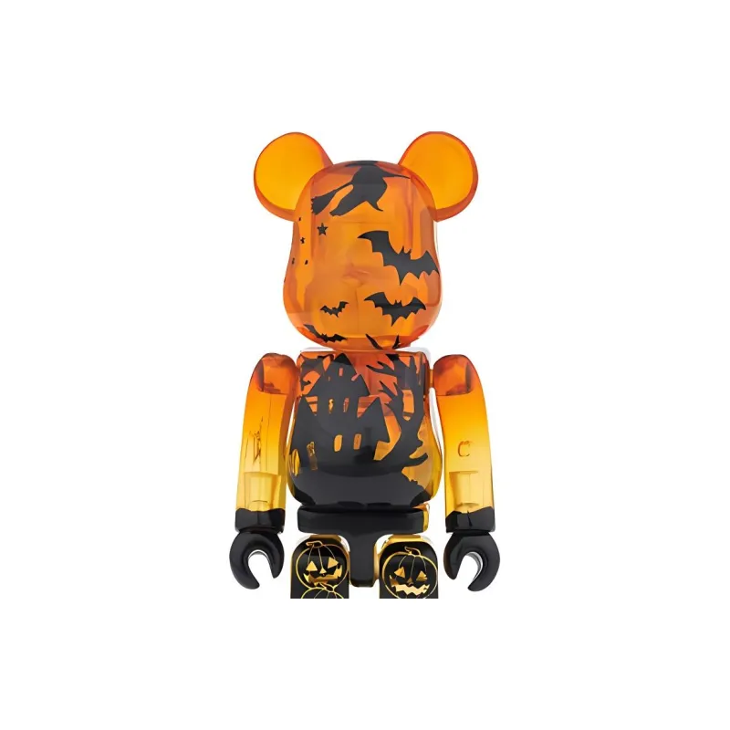 BE@RBRICK HALLOWEEN 2014 Halloween Transparent Orange Hang Tag Box 100%-2