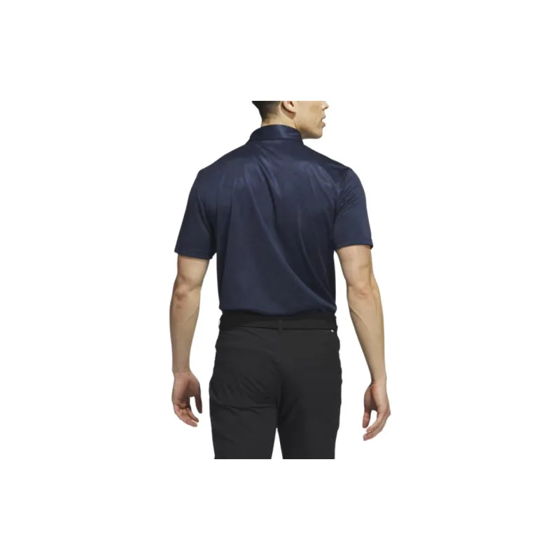 Adidas ALLOVER PRINT Core Allover Print Golf Polo Shirt Golf Apparel Men's Preppy Marine Blue-3