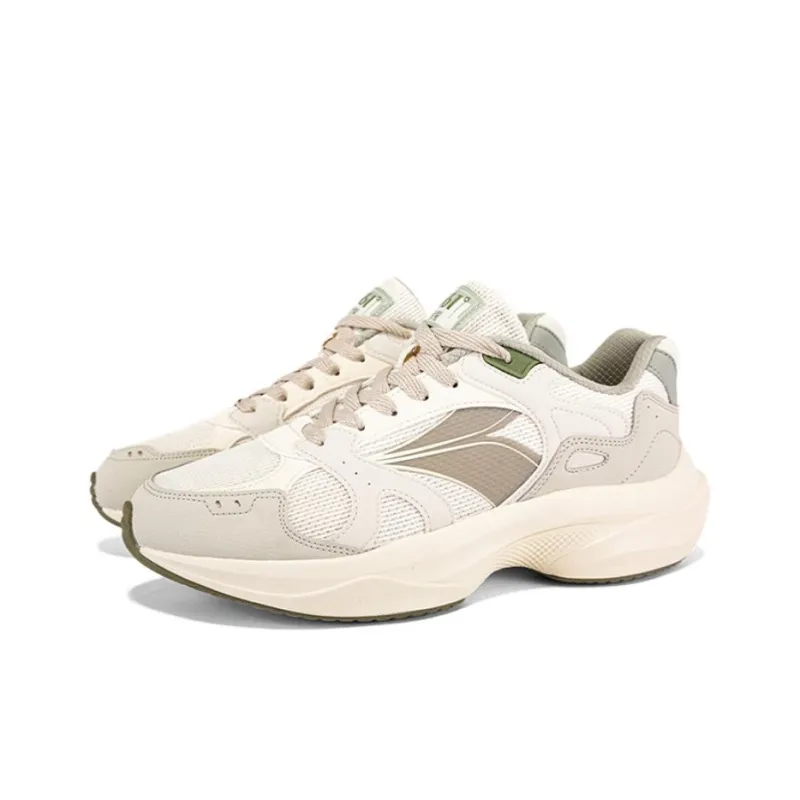 361° Anti Slip Wear Resistant Low Top Casual Shoes Men's White Gray-2