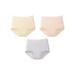 B Set-Pit Stripe Belly Support-Light Skin+Apricot+Gray (3 Pack)