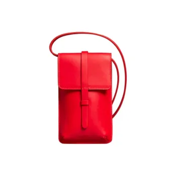 INES DE LA FRESSANGE Cow Leather Crossbody Bag With Cell Phone Pouch Women's Red