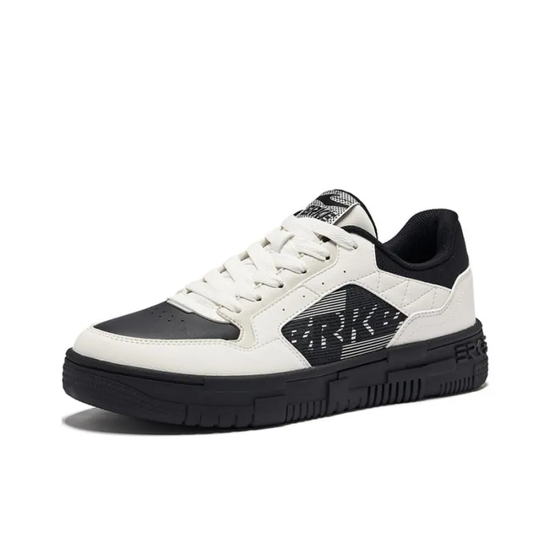 Erke Shimmer 2.0 Anti Slip Wear Resistant Low Top Skateboard Shoes Men's Microcrystal White/Jet Black-2