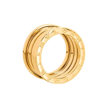 BVLGARI B.Zero1 Series 18K Rose Gold Rings Unisex Rose Gold