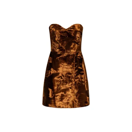 Alexander McQueen Strapless Mini Velvet Dress