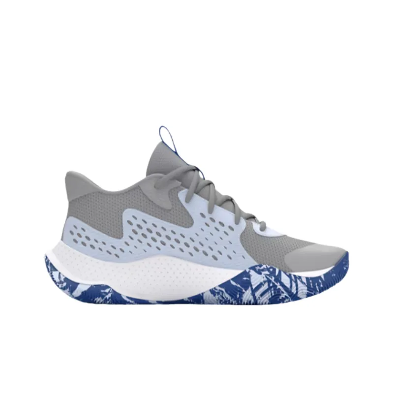 Under Armour Jet '23 Slip Resistant Low Top Basketball Shoes Unisex Gray-1
