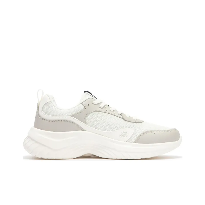 361° Wear-Resistant Slip-Resistant Low-Top Casual Running Shoes Men's White Gray-1