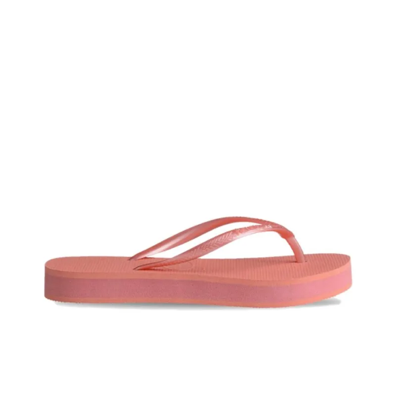Havaianas Slim Abrasion Resistant Flip Flops Women's Rose Red-1