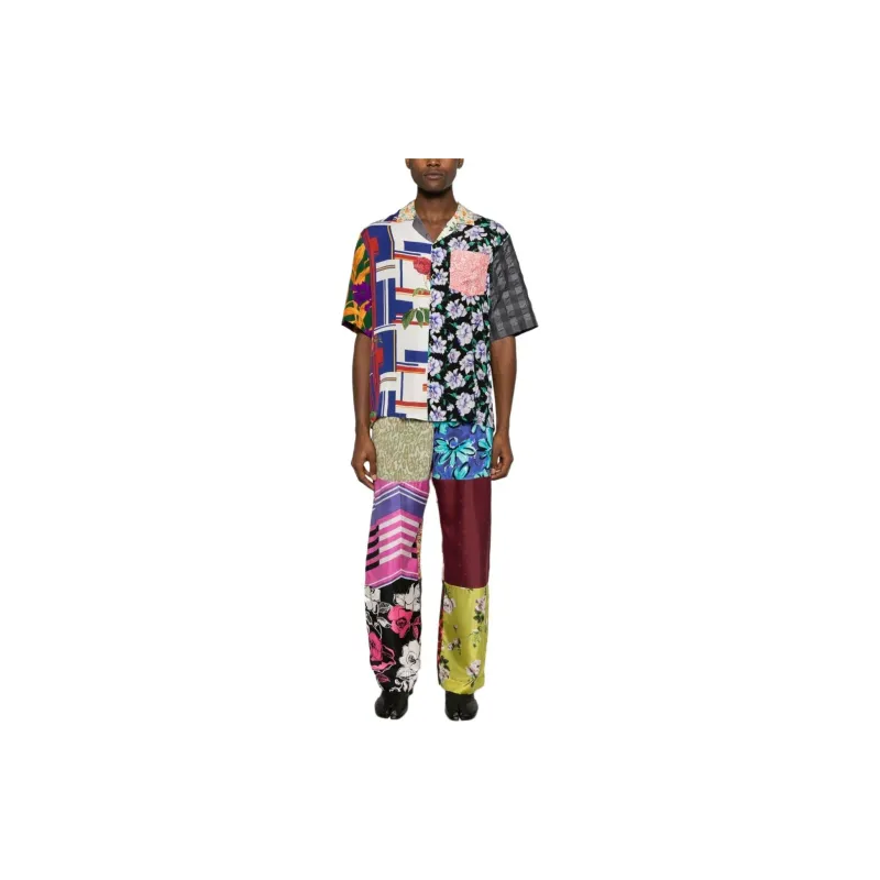 Marine Serre Regenerated Silk Scarves Bowling Shirt-1