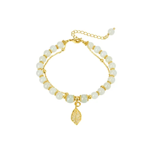 Mom's Gift Bracelets Pale Greenish White Jade Women's