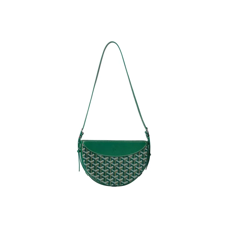 GOYARD Canvas With Calfskin Swift Bag Shoulder Bags Unisex Green-0