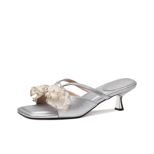 Lily Wei Slide Slippers Women's Silver