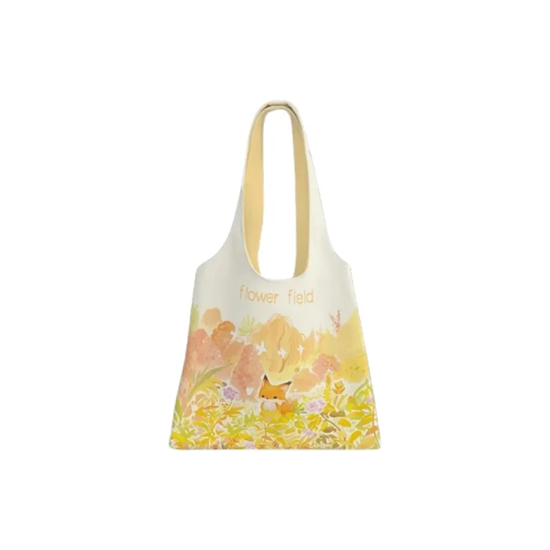AOSONG Suede Tech Fabric Shoulder Bag Regular Unisex Yellow-1