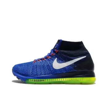 Nike Zoom All Out Flyknit Slip-Resistant Mid-Top Running Shoes Women's Blue