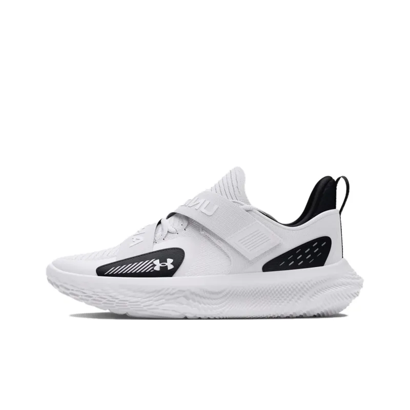 Under Armour Anti Slip Wear Resistant Low Top Basketball Shoes Unisex White-0