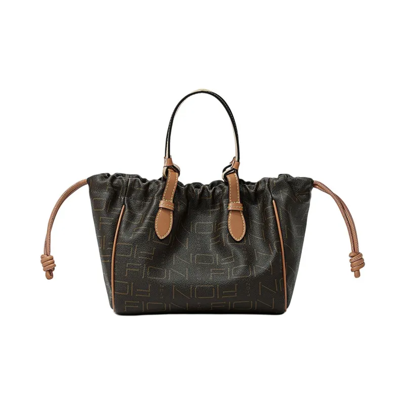 FION Artificial Leather Crossbody Bag, Shoulder Bag Women's Coffee/Tea Brown-2