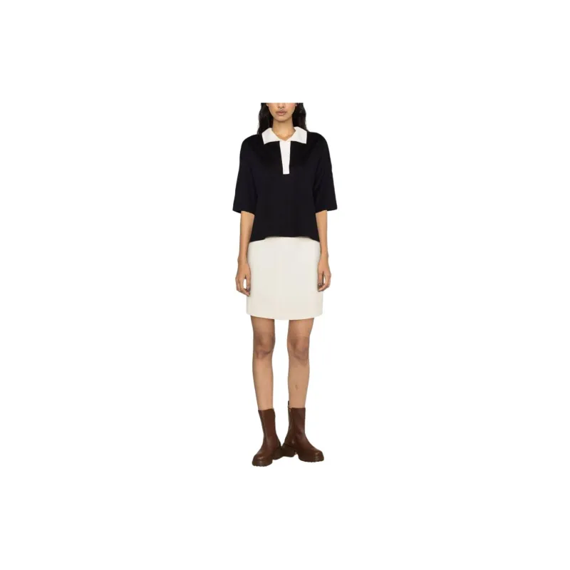 Moncler Logo Patch Cropped Polo Shirt-1
