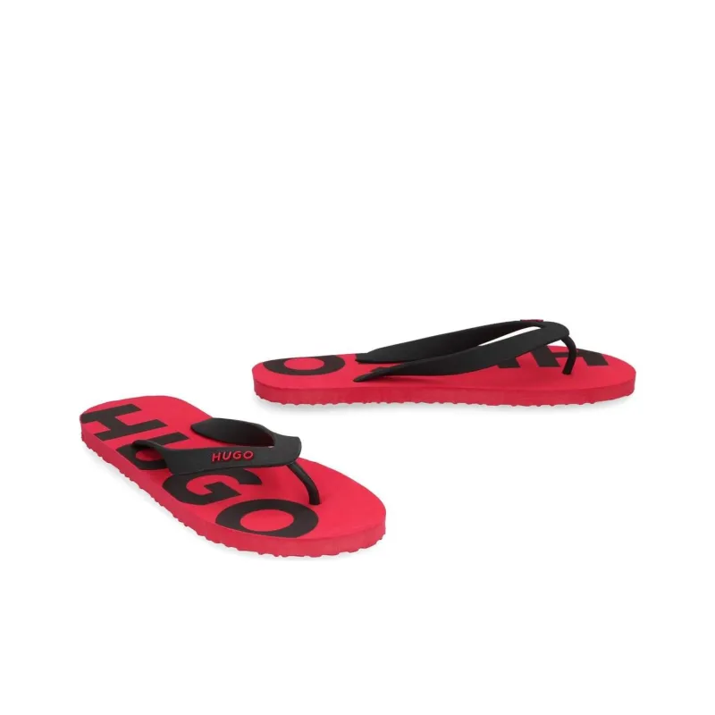 HUGO BOSS Flip Flops Men's Black Red-2