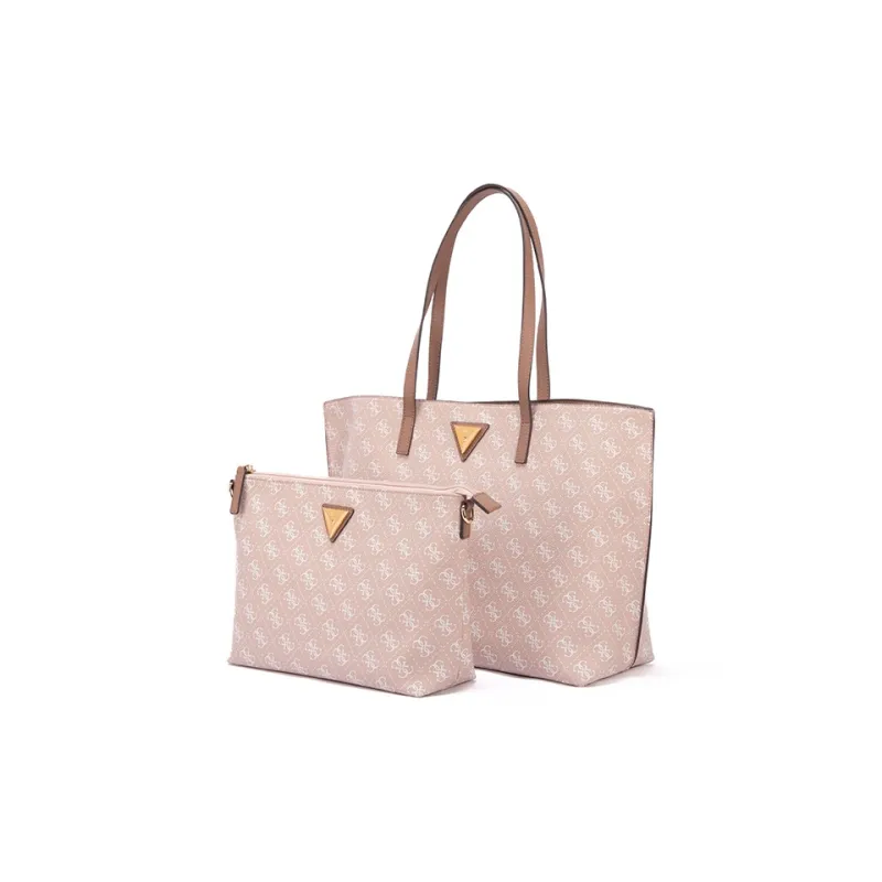 GUESS PU Combo Bag Tote Bag Shopping Bag Crossbody Bag Shoulder Bag Regular Women's Cherry Blossom Pink-1