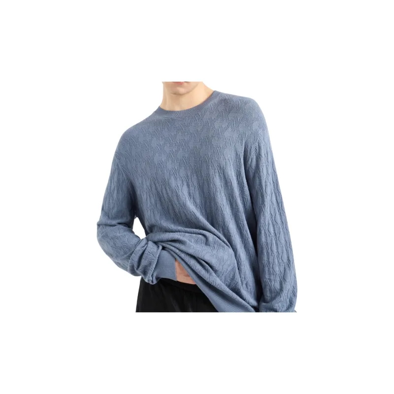 ARMANI EXCHANGEAE SS24 Knitwear Men's Haze Blue-4