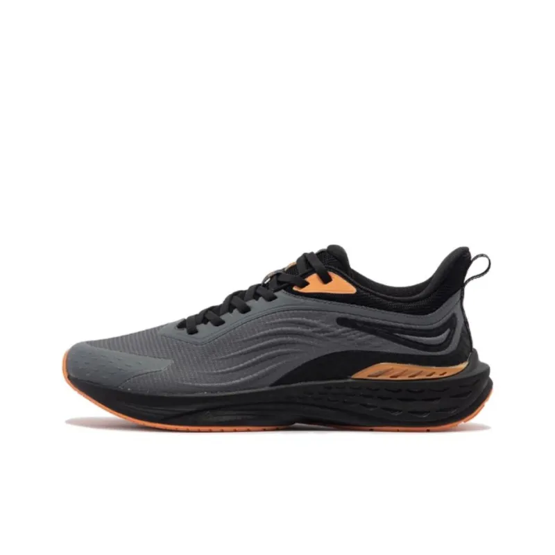 361° FlyFish Cushioned Wear Resistant Water Resistant Low Top Casual Running Shoes Men's Gray Black-0