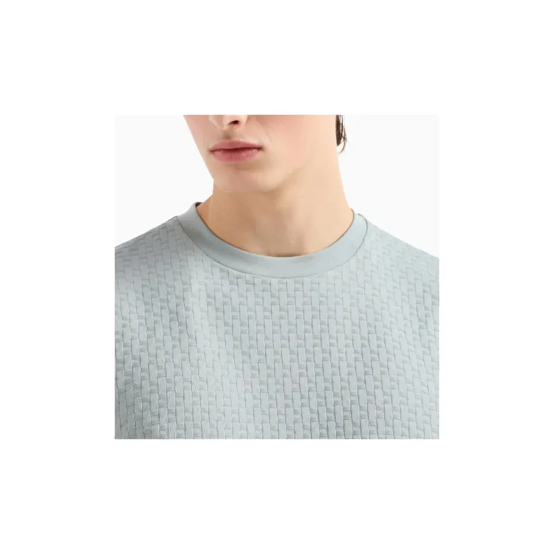 ARMANI EXCHANGE 3D effect Asv Embossed Jacquard Jersey T shirt-4