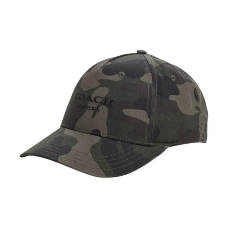 COACH Cotton Twill Baseball Caps Unisex Camouflage-0