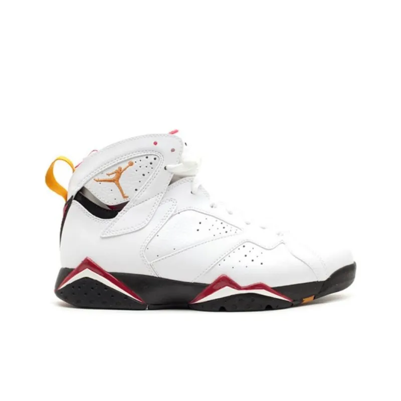 Jordan Air Jordan 7 Anti-Slip Wear-Resistant High-Top Vintage Basketball Shoes Men's White-1
