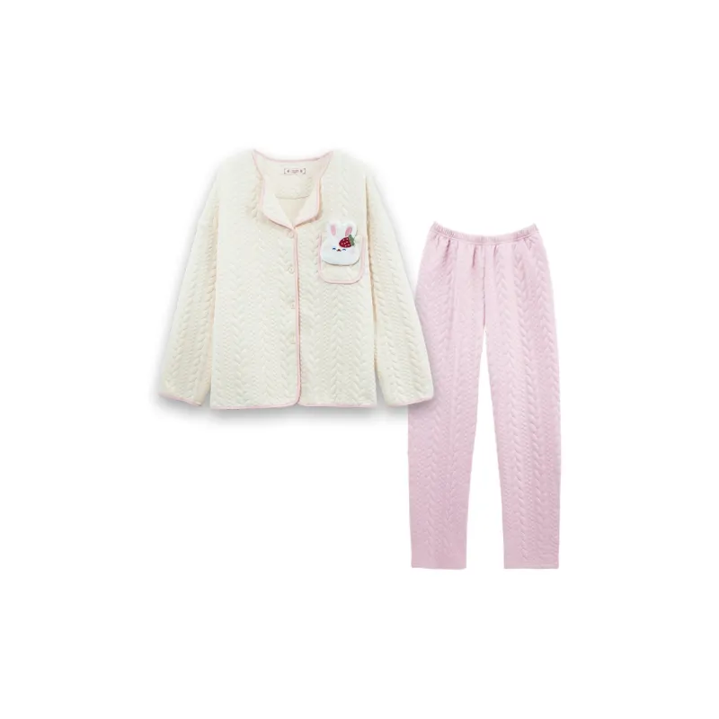 Sleeping Beauty Pajama Set Women's White-0