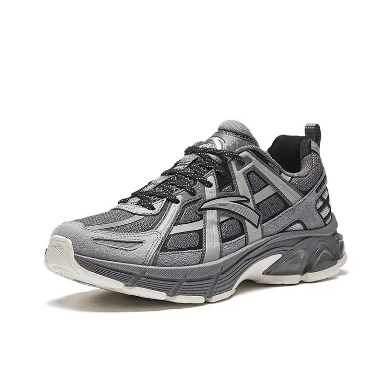 Anta Life Collection Anti-Slip Wear-Resistant Low-Top Casual Shoes Men's Black Gray-1