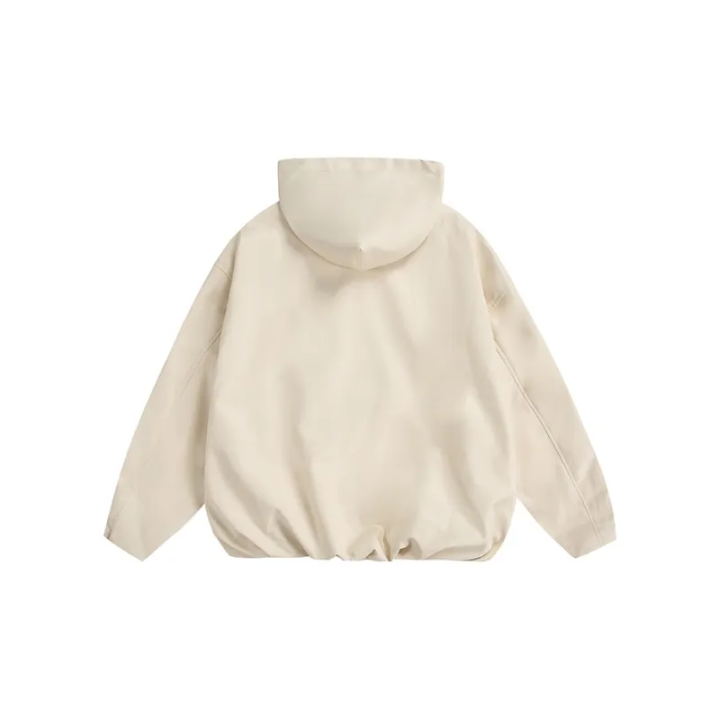GEOFFREY B. SMALL Leather Jacket Unisex Ecru-1