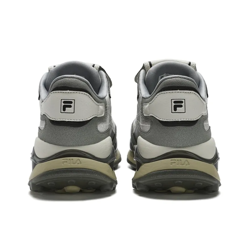 FILA KM2 Breathable Low-Top Running Shoes Men's Silver Green-4