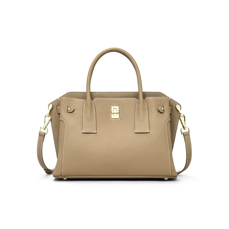 MILLIE'S Cow Leather With Synthetic Leather Tote Shoulder Bag, Crossbody Bag, Handbag Regular Women's Gray-2