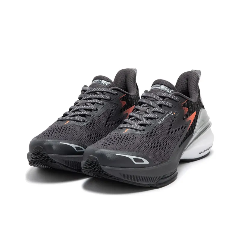 361° Abrasion Resistant Slip Resistant Low Top Casual Running Shoes Men's Gray Black-2