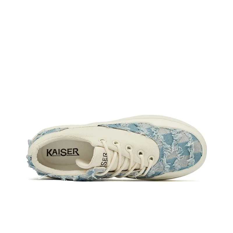 KAISER Checkerboard Piece Lightweight Anti Slip Low Top Skateboard Shoes Unisex-9