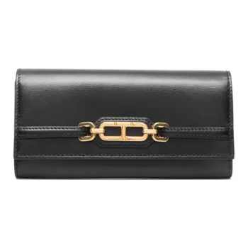 TF Cattle Leather Wallet Women's Black