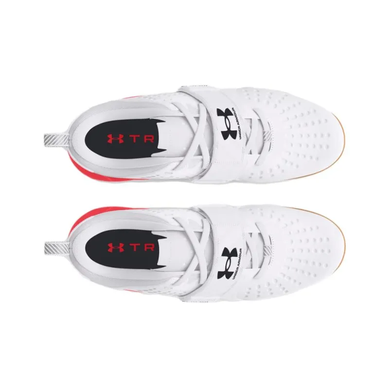 Under Armour Reign Lifter Support Balance Low Top Training Shoes Unisex Red White-2