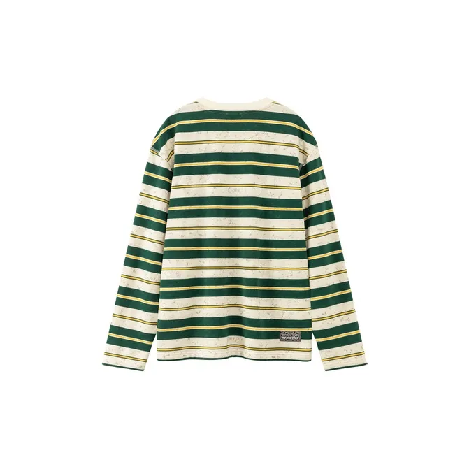 NO ONE ELSE T Shirt Unisex Green Stripes Pattern-1
