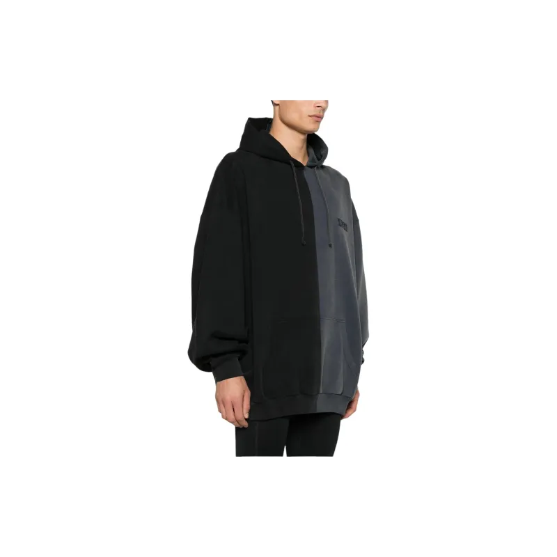 Vetements Split Cut-Up Logo Embroidered Hoodie-3