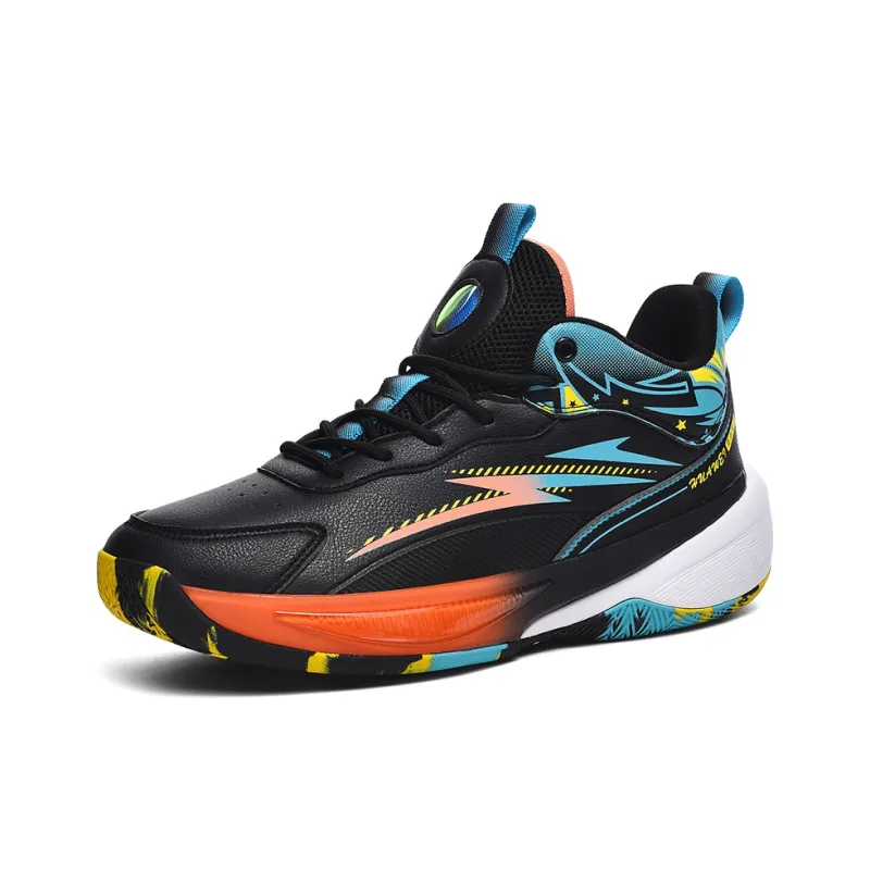 AMICNIEGD Breathable Slip-Resistant Cushioning Low-Top Basketball Shoes Men's-4