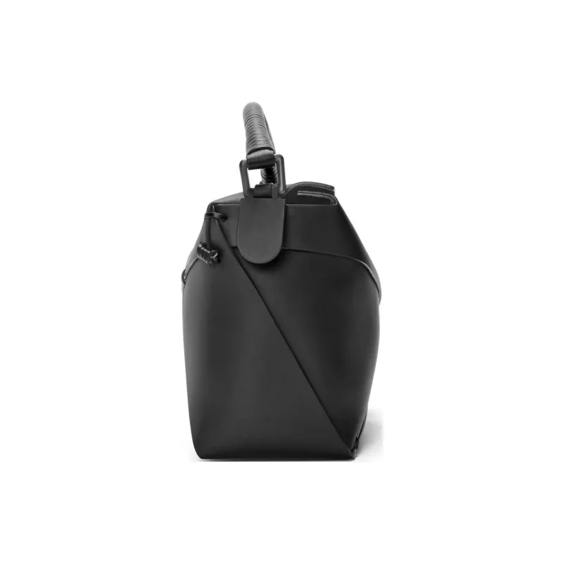LOEWE Puzzle Calfskin Shoulder Bag Crossbody Bag Handbag Small Size Women's Black-4