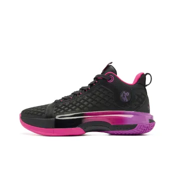 QIAODAN Battle Of The 7th Basketball Shoes Men Mid Top Black Phantom Purple