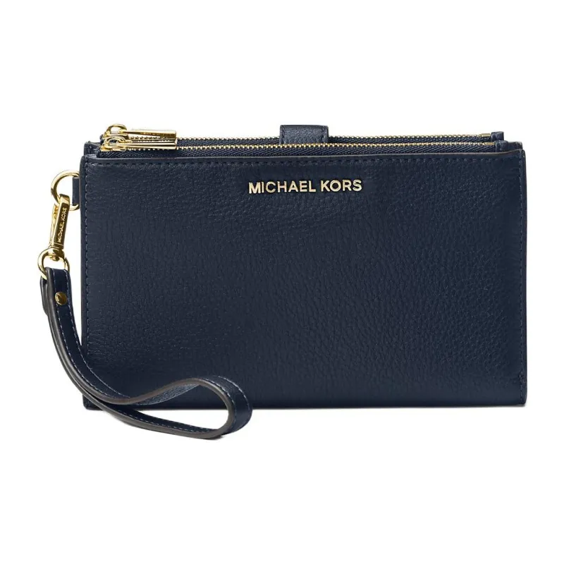 MICHAEL KORS Adele Leather Wallet Women's Marine Blue-0