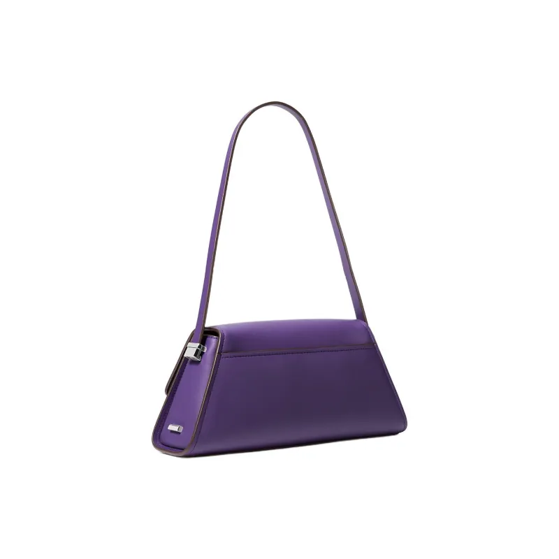 MICHAEL KORS Leather One Shoulder Handbag Medium Size Women's Dark Purple-1