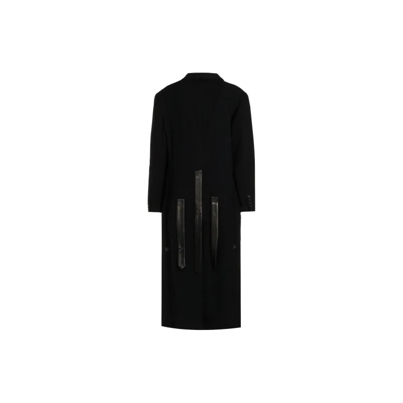 Yohji Yamamoto Button-Up Straight Hem Coat-1
