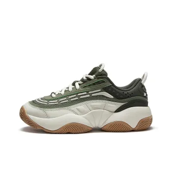 FILA FUSION FIRE Rebound Balance Slip Resistant Low Top Vintage Basketball Shoes Women's Olive Green